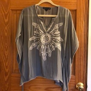 Boho embroidered top